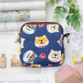 Retro Mini Bag Women Coin Purses Kawaii Short Wallet Girls Cat Small Canvas Purse Card Bags Womens Hand Purses for Ladies Kids