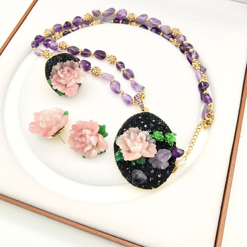 Chinese Style Peony Earrings For Women