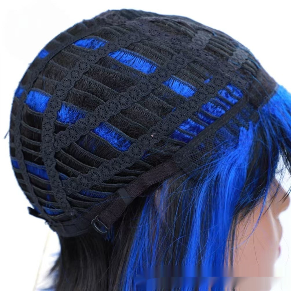 European And American Short Bangs Synthetic Wigs Mixed Color