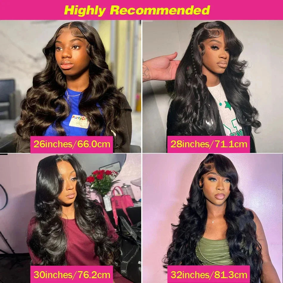40 Inch Body Wave 13x6 HD Lace Frontal Wigs Human Hair Wig 13x4 360 Hd Lace Front Wig For Black Women Pre Plucked Brazilian Hair