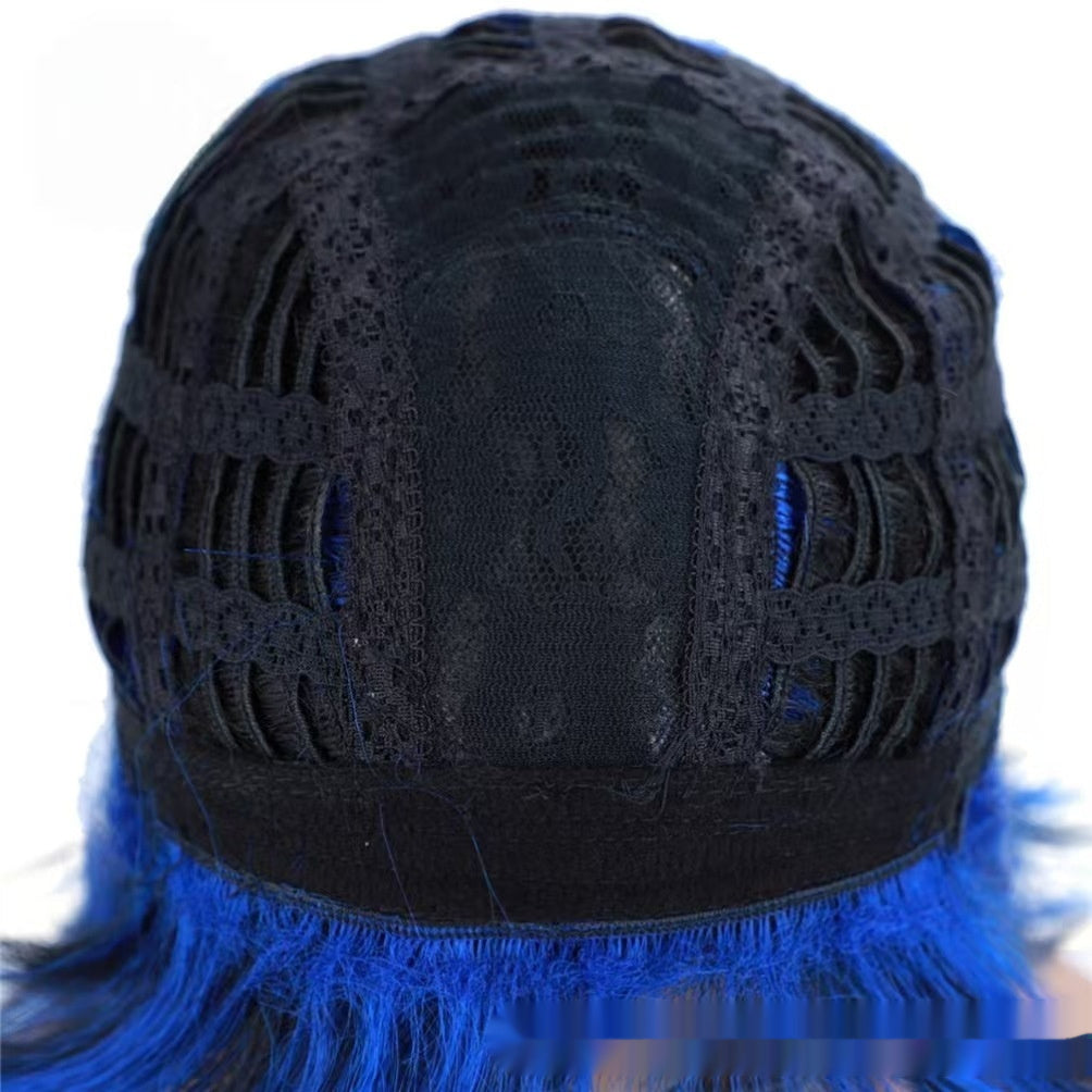 European And American Short Bangs Synthetic Wigs Mixed Color